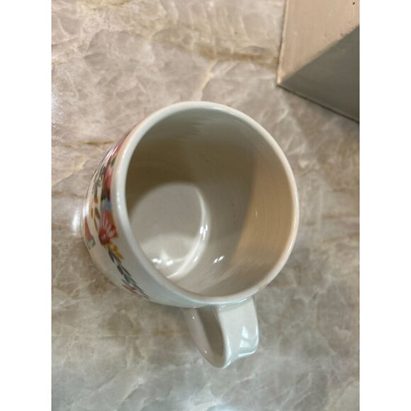 Handmade Floral Ceramic Mug By Paula Hellmann 12 Oz Capacity White With Multicol - Picture 7 of 8